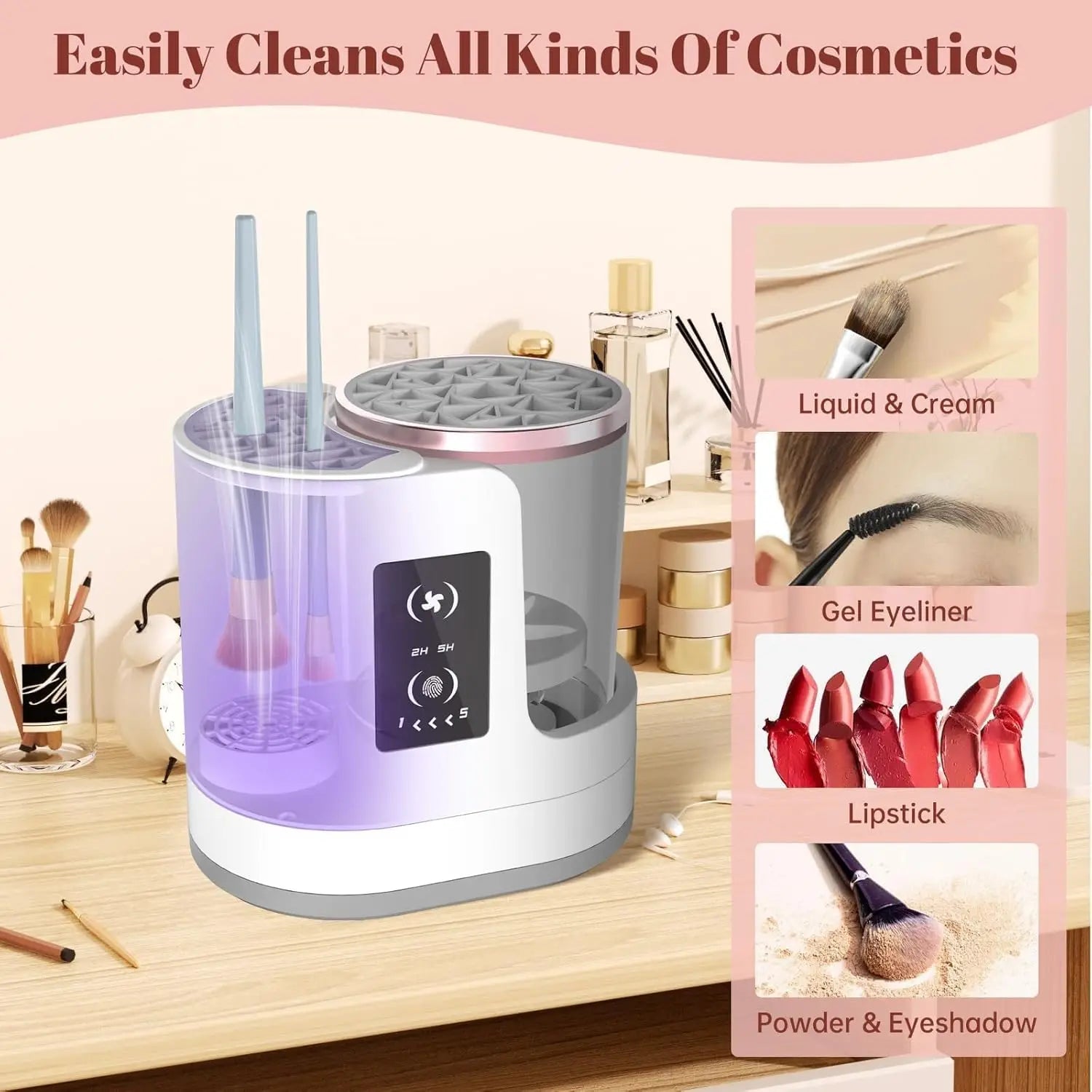 Makeup brush cleaning machine